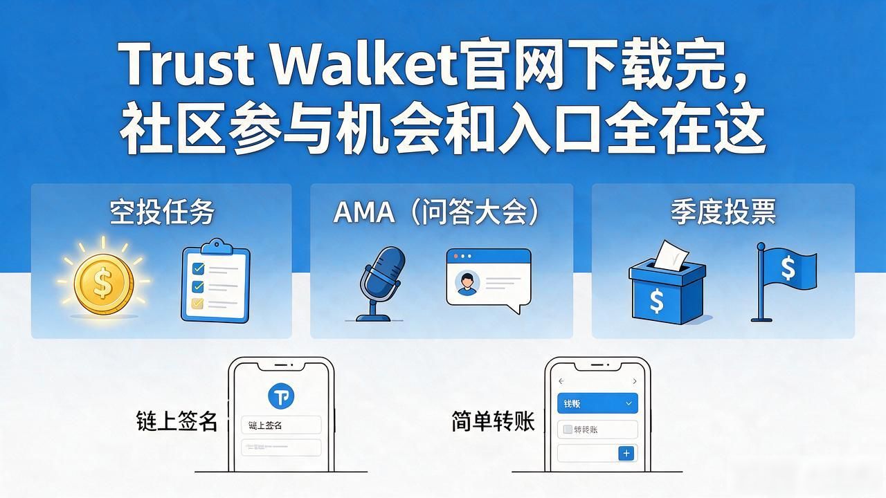 Trust Wallet官网下载完，社区参与机会和入口全在这