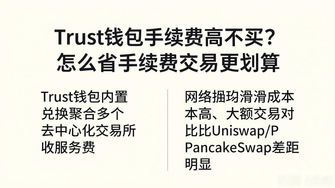 Trust钱包手续费高不高?怎么省手续费交易更划算