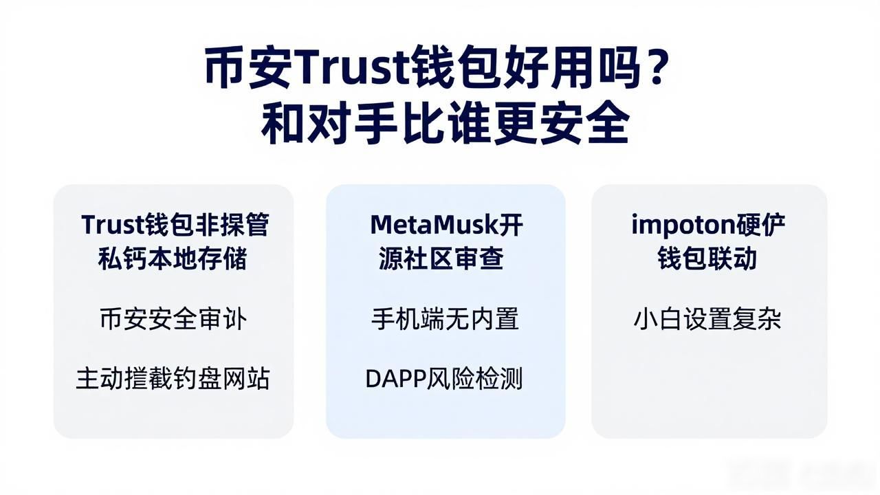 币安Trust钱包好用吗?和对手比谁更安全