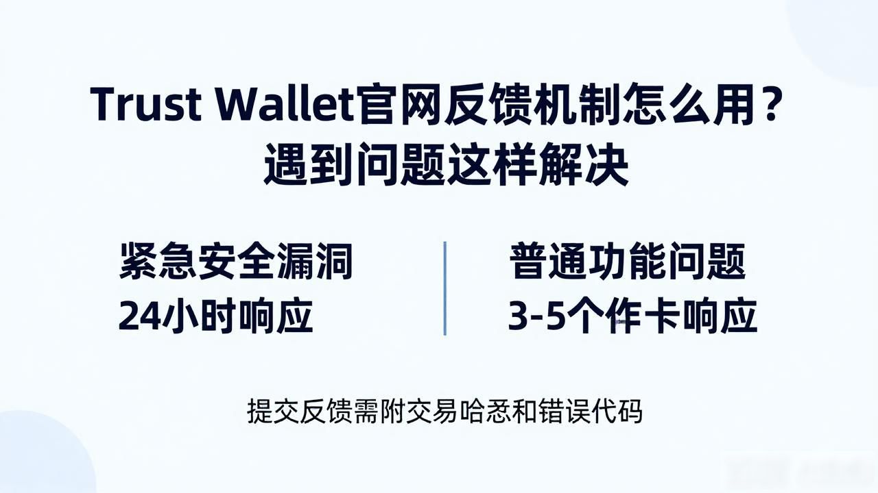 Trust Wallet官网反馈机制怎么用？遇到问题这样解决