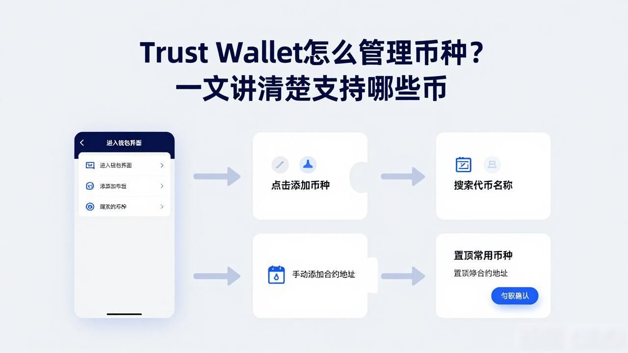 Trust Wallet怎么管理币种?一文讲清楚支持哪些币