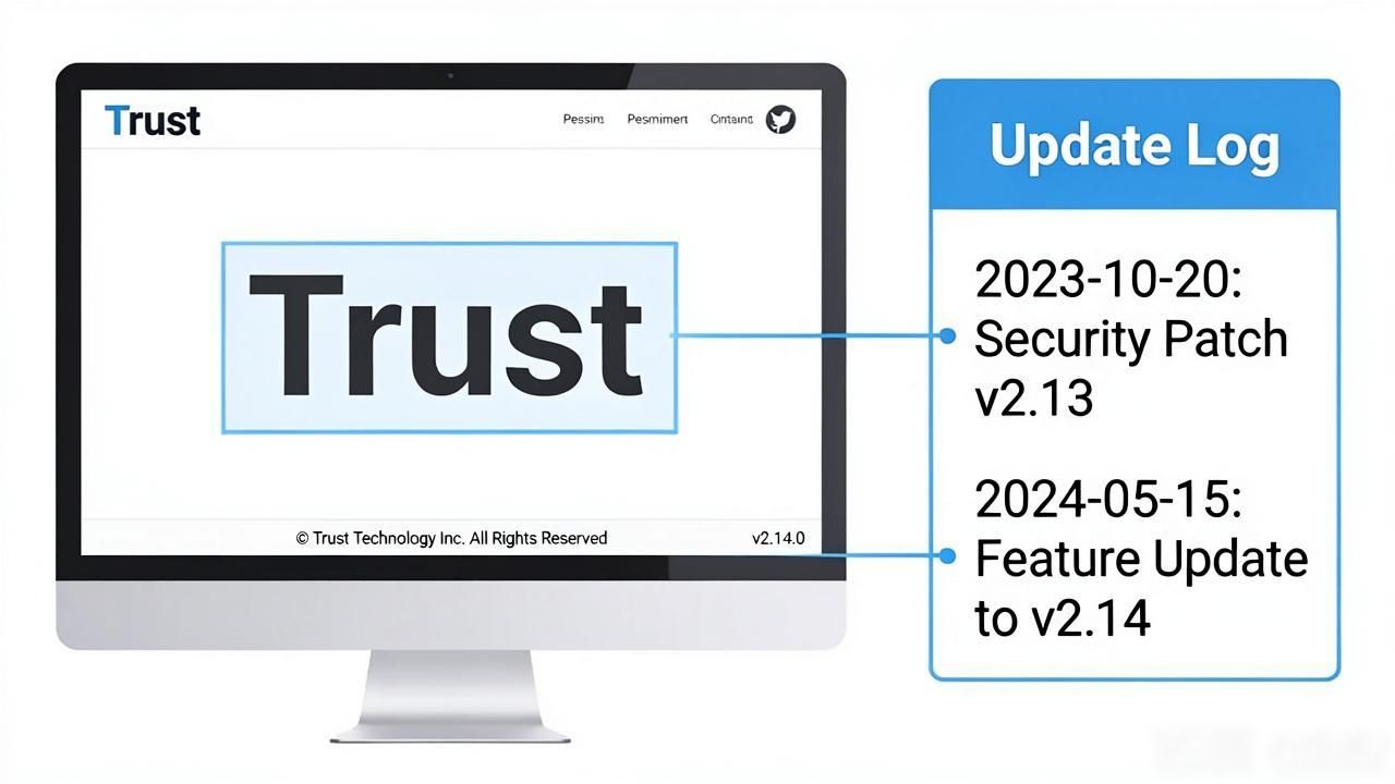 如何确认从Trust官网下载的是最新版?