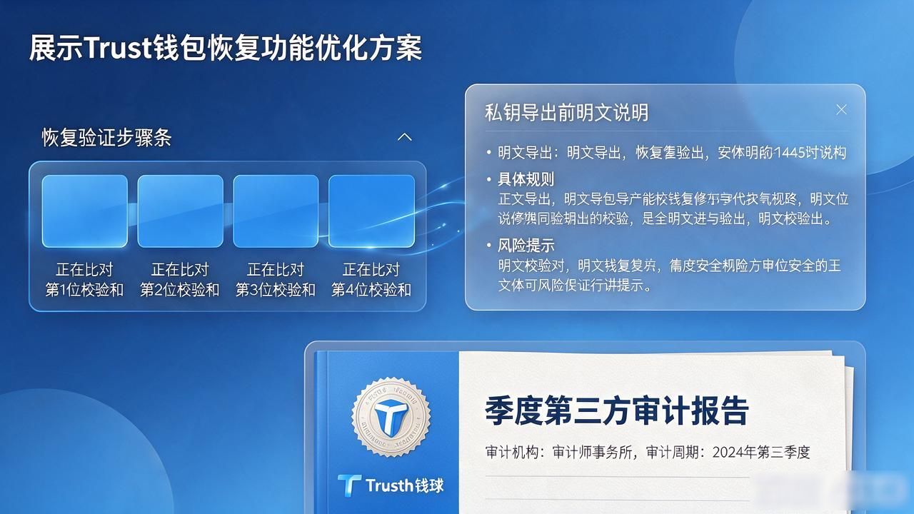 Trust钱包恢复功能看不懂?透明度到底改没改