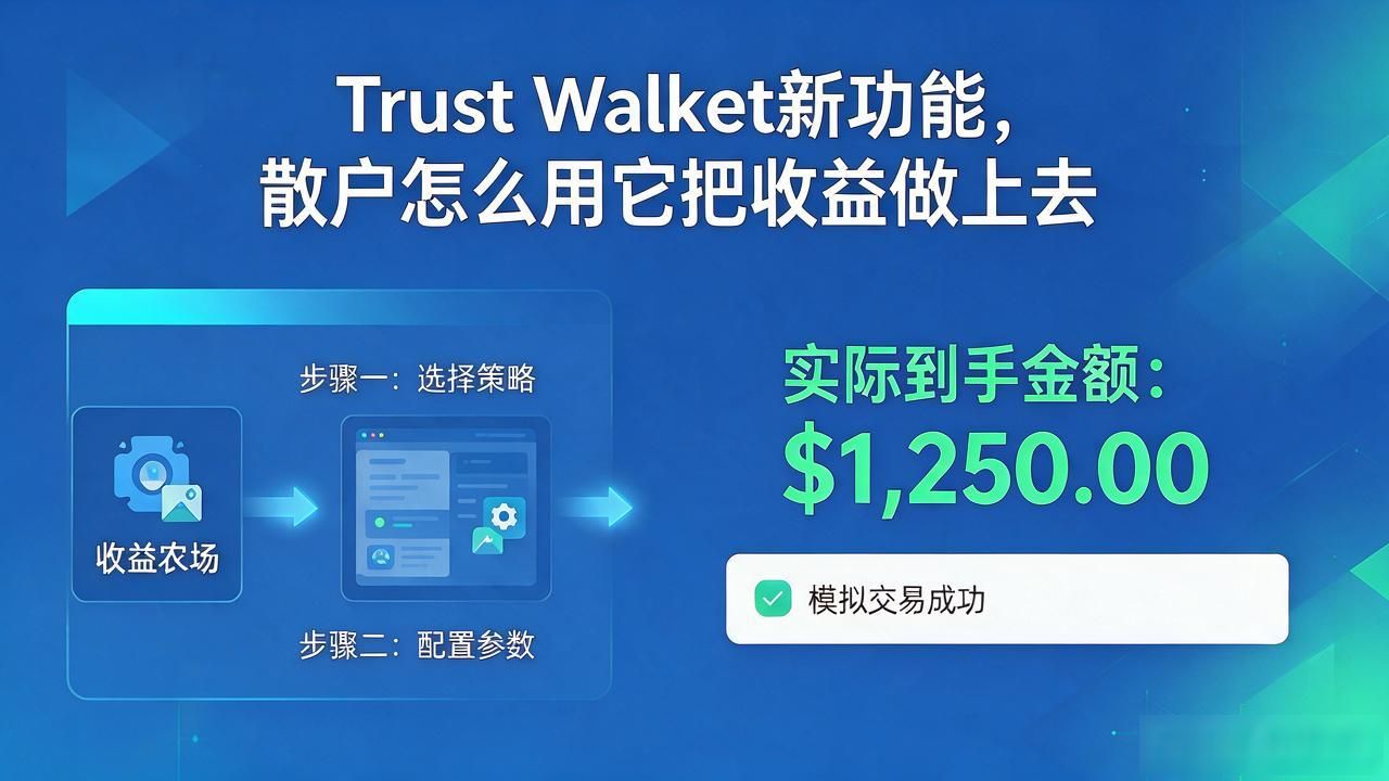 Trust Wallet新功能，散户怎么用它把收益做上去