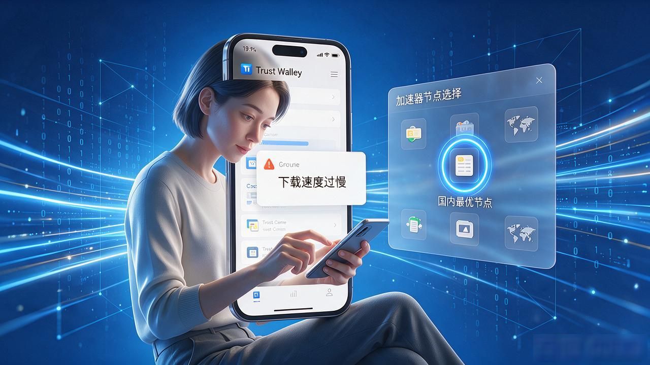 Trust钱包下载慢?选对网络就解决
