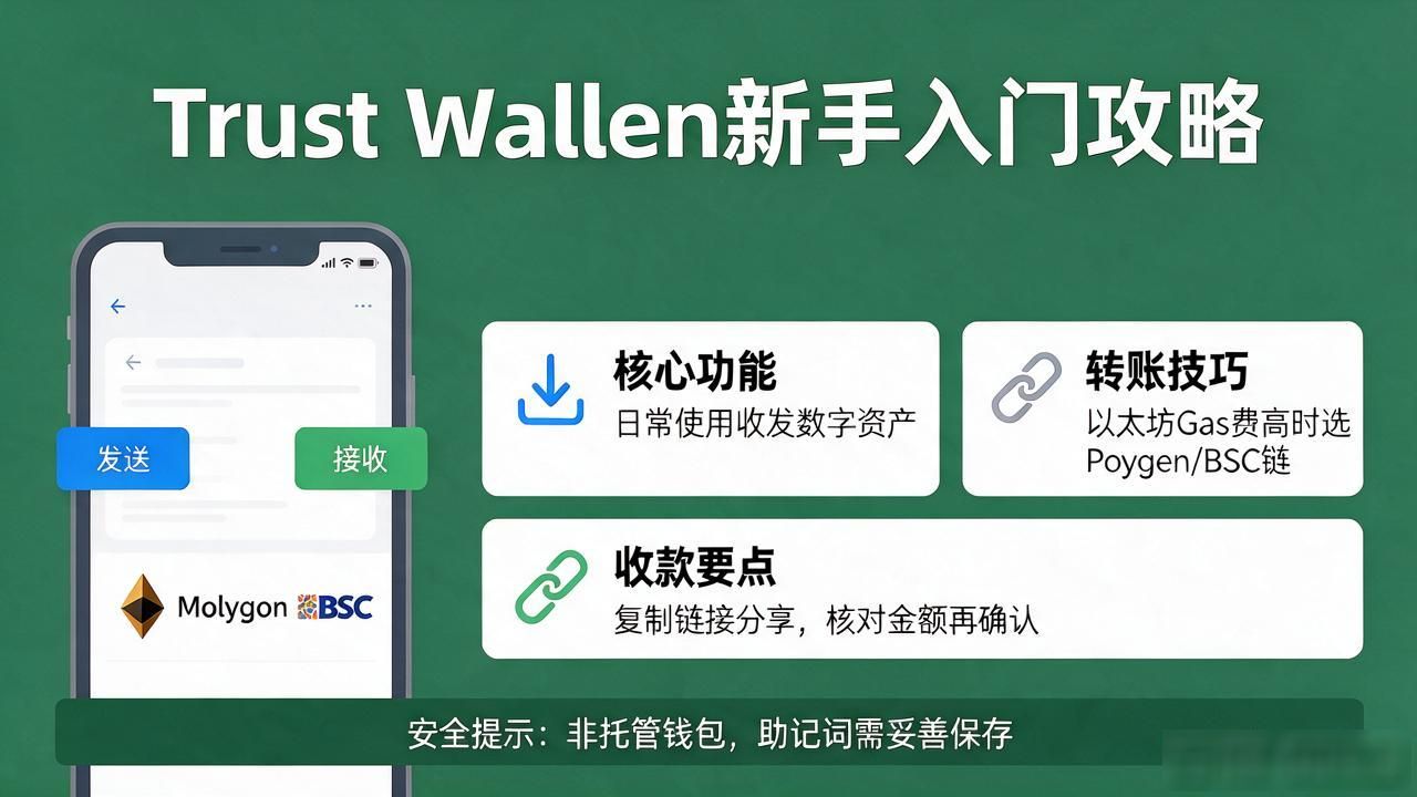 Trust Wallet怎么用?新手入门攻略,安全托管数字资产
