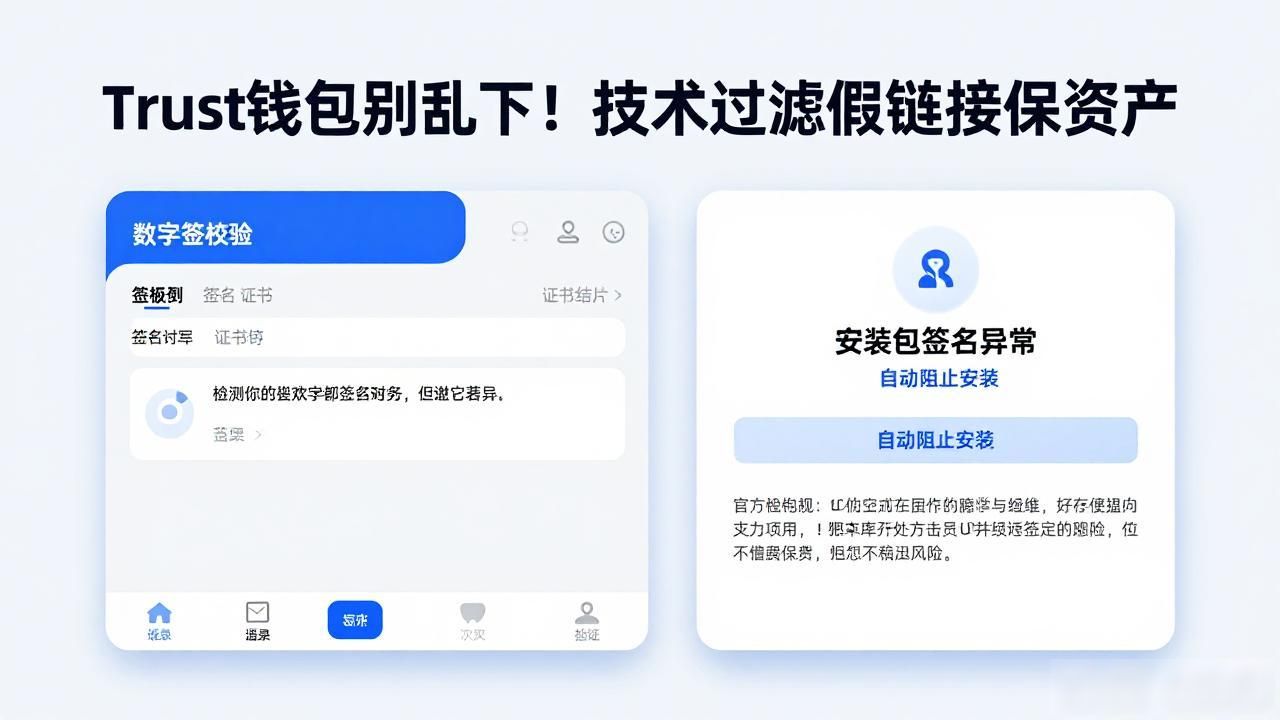 Trust钱包别乱下!技术过滤假链接保资产