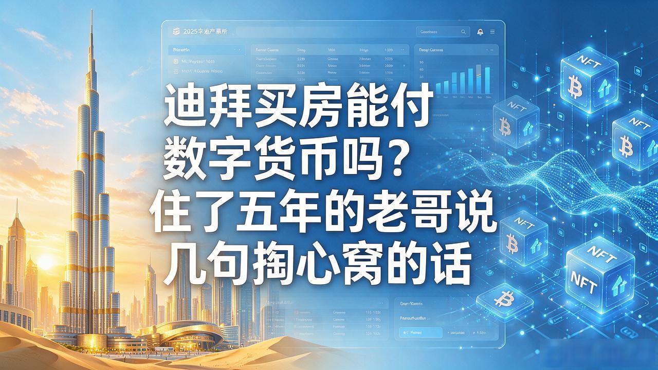 迪拜买房能付数字货币吗？住了五年的老哥说几句掏心窝的话