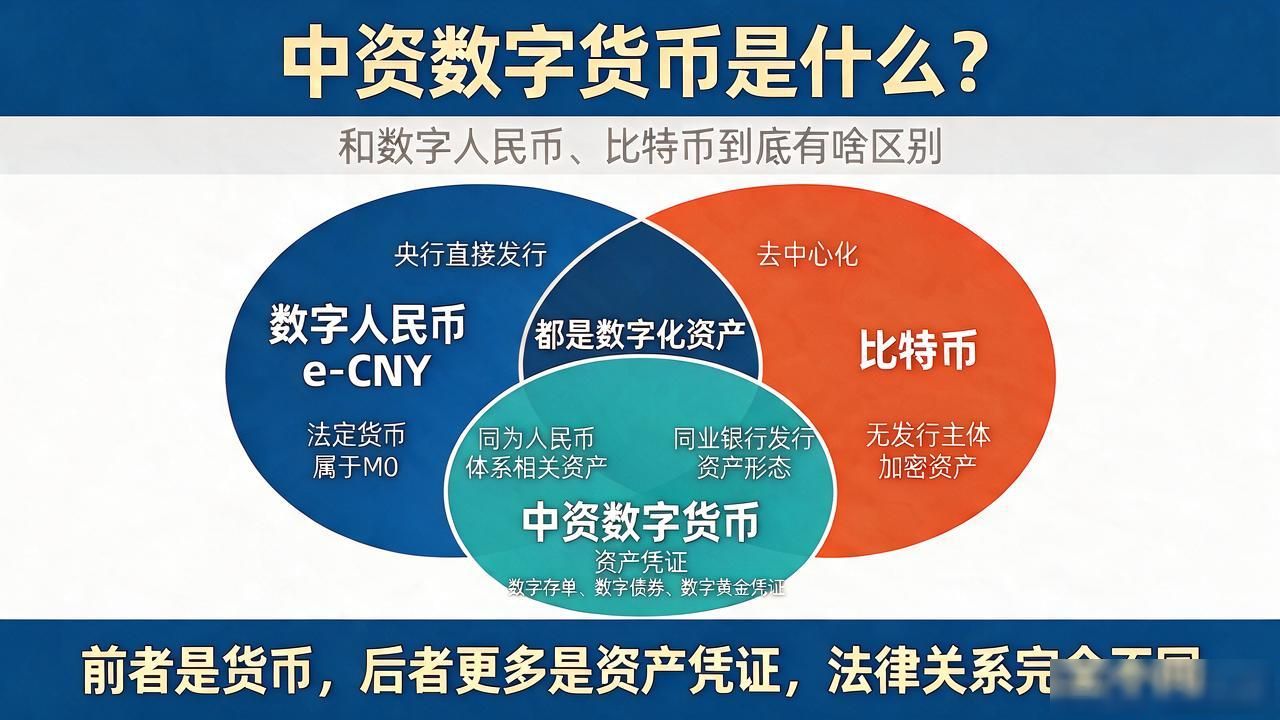 中资数字货币是什么？和数字人民币、比特币到底有啥区别
