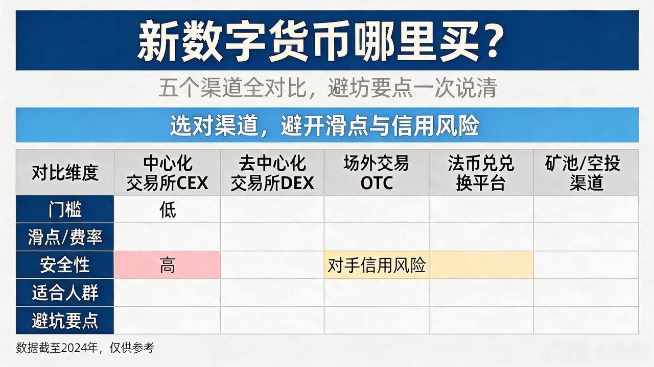 新数字货币哪里买?五个渠道全对比,避坑要点一次说清