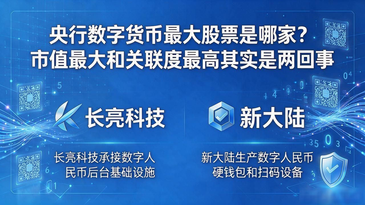 央行数字货币最大股票是哪家?市值最大和关联度最高其实是两回事