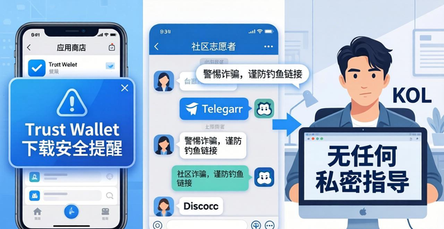 Collaborating on improved dialogues around Trust Wallet downloads Trust Wallet下载骗局多！官方、社区、KOL联手教你避坑