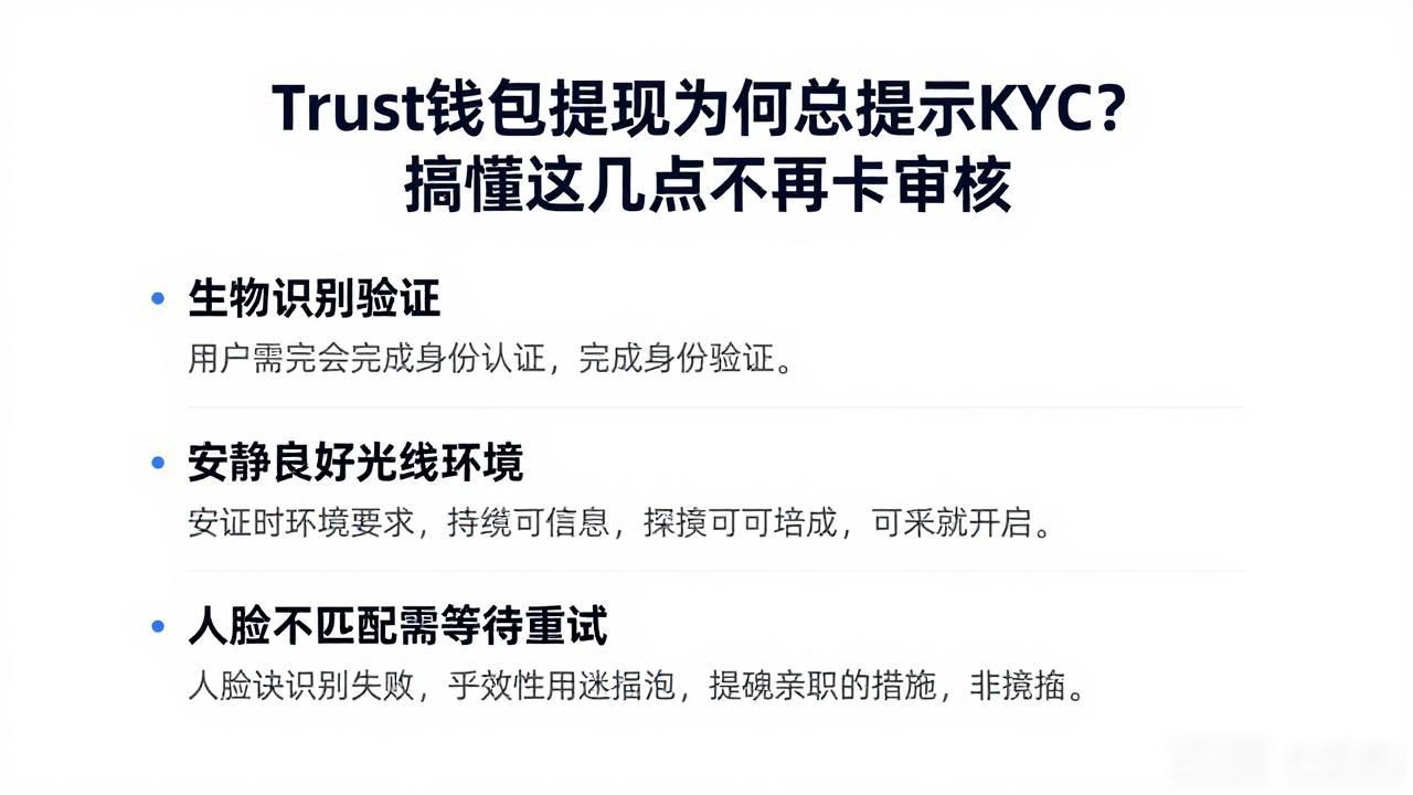 Trust钱包提现为何总提示KYC?搞懂这几点不再卡审核