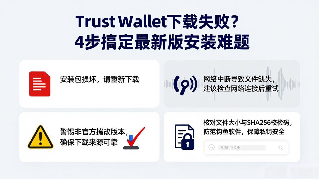Trust Wallet下载失败?4步搞定最新版安装难题