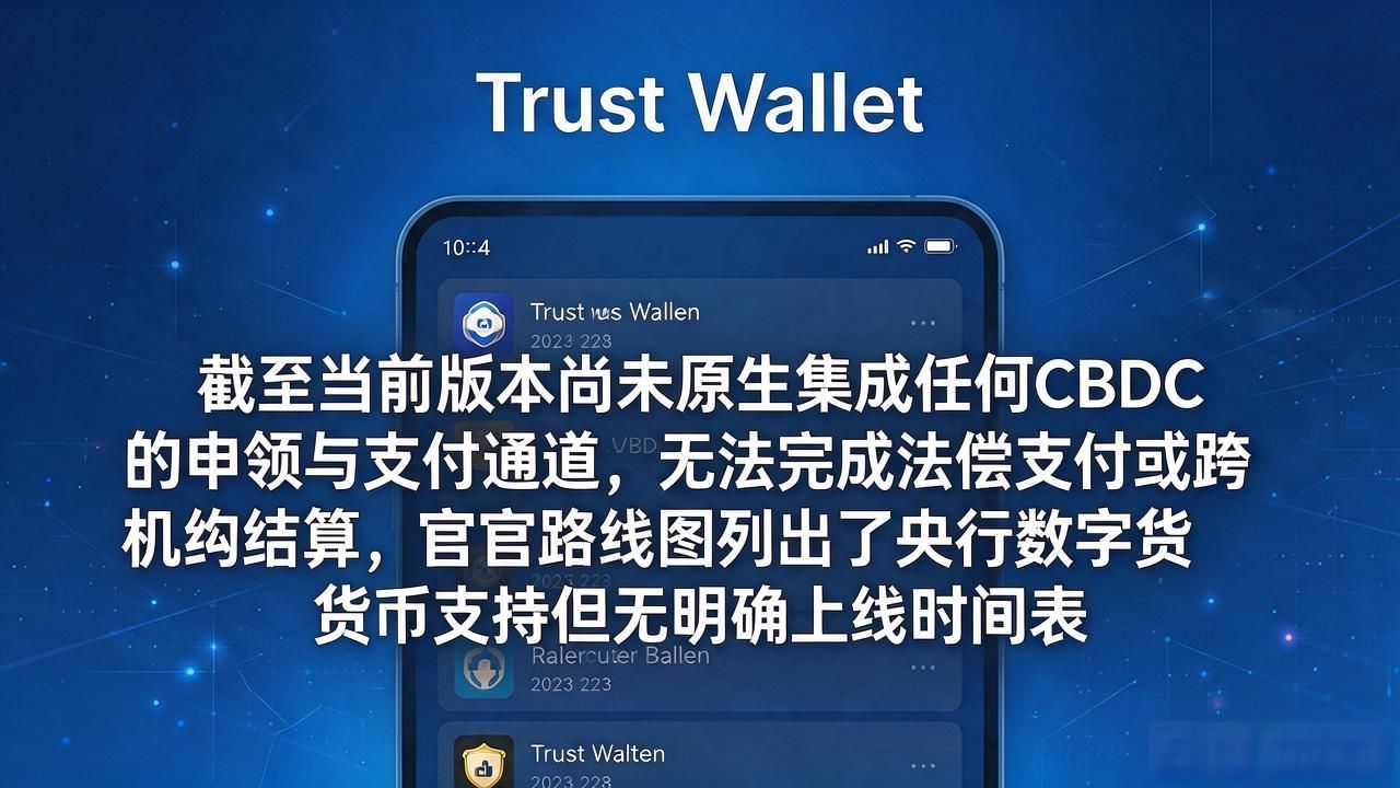 Trust Wallet支持CBDC吗？央行数字货币怎么接入