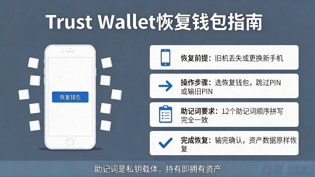 Trust Wallet怎么创建怎么恢复?12个助记词千万别丢