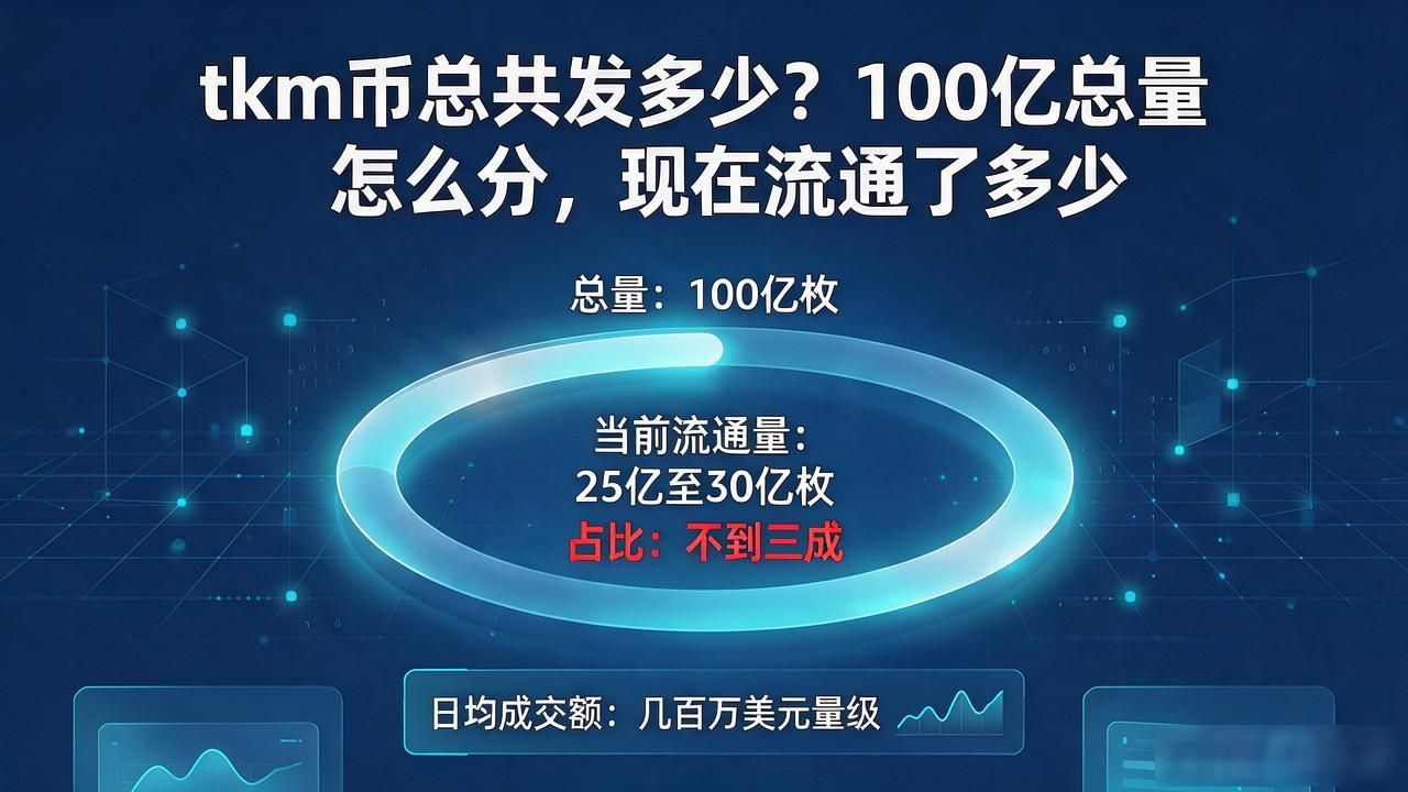 tkm币总共发多少枚?100亿总量怎么分,现在流通了多少