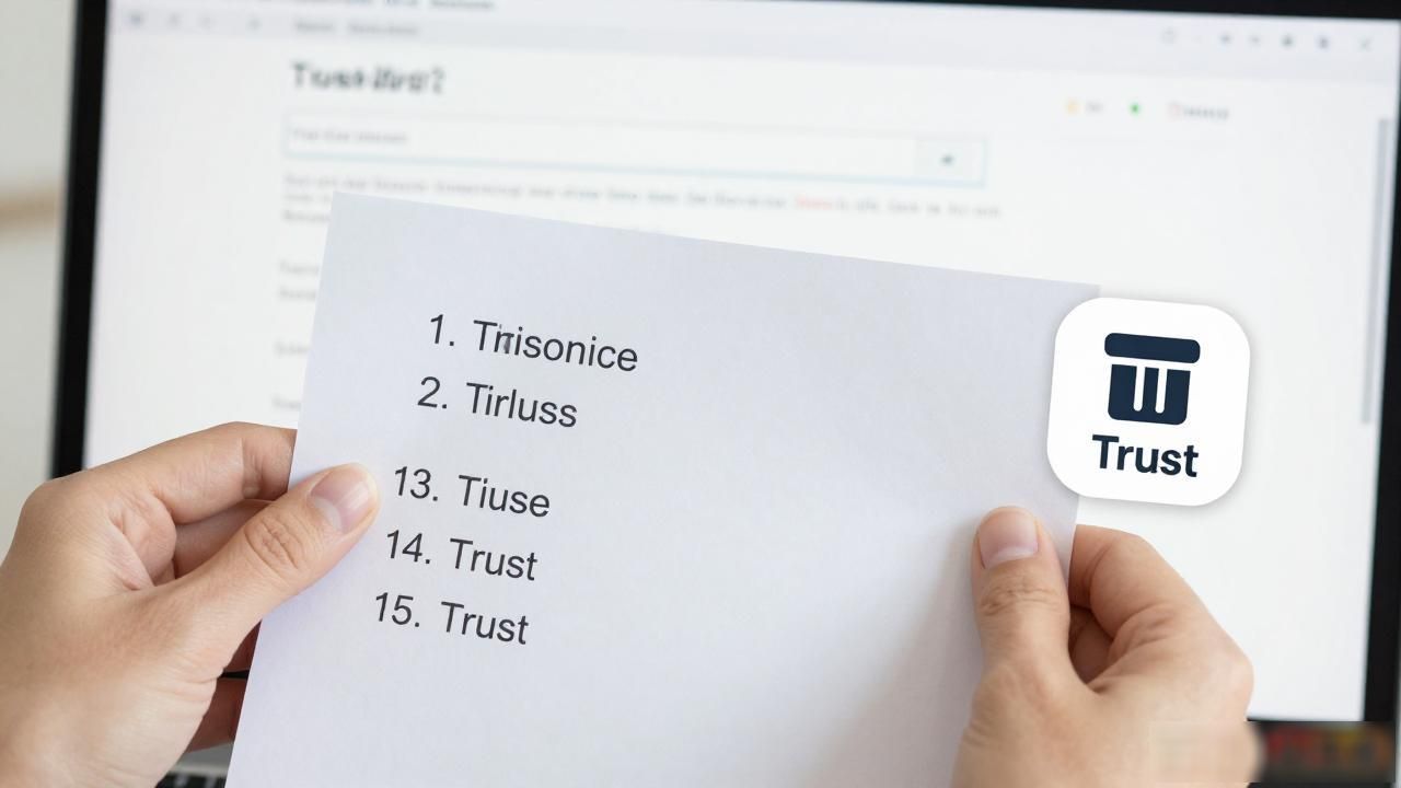 Trust钱包丢了怎么办?用助记词恢复完整教程
