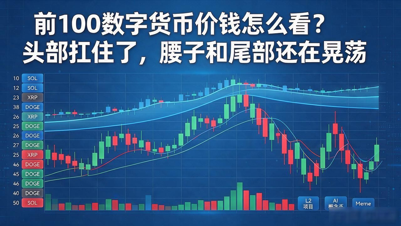 前100数字货币价钱怎么看？头部扛住了，腰子和尾部还在晃荡