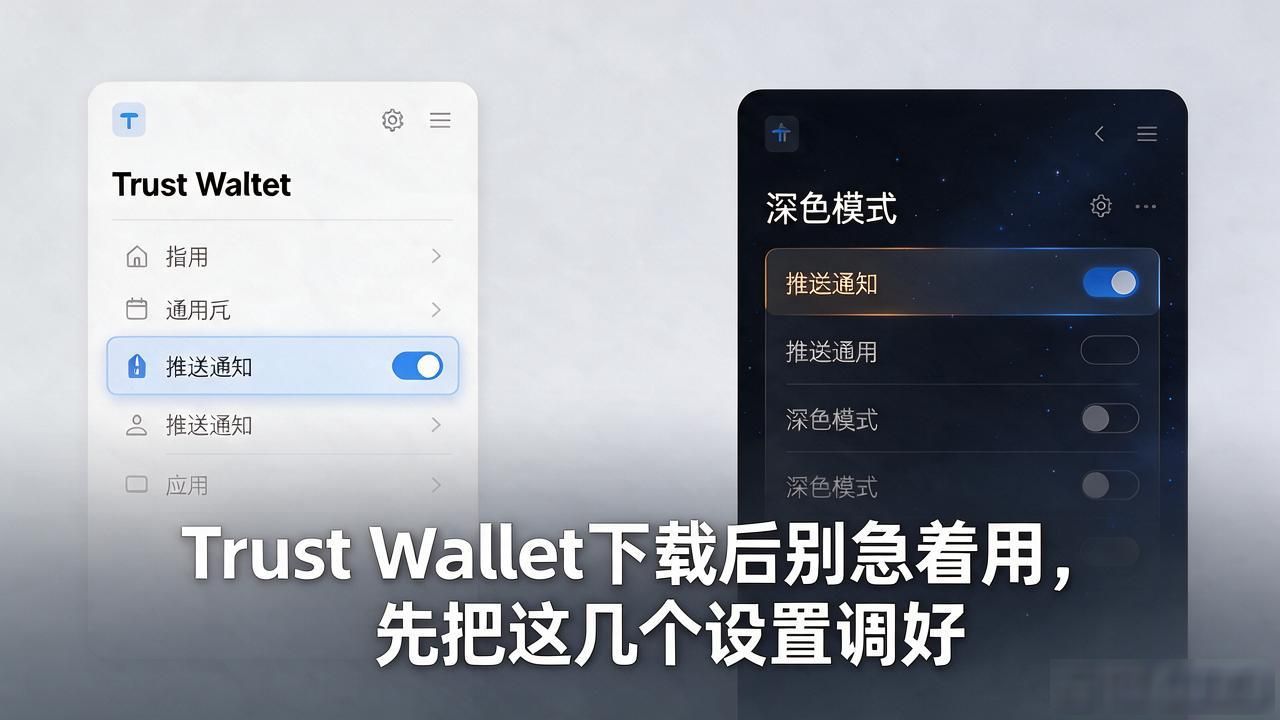 Trust Wallet下载后别急着用，先把这几个设置调好
