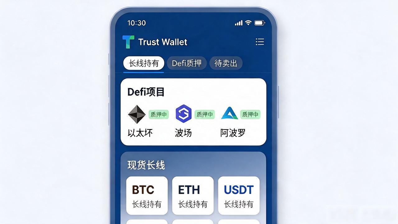 Trust Wallet最新版资产管理功能，3步找到适合你的管理入口