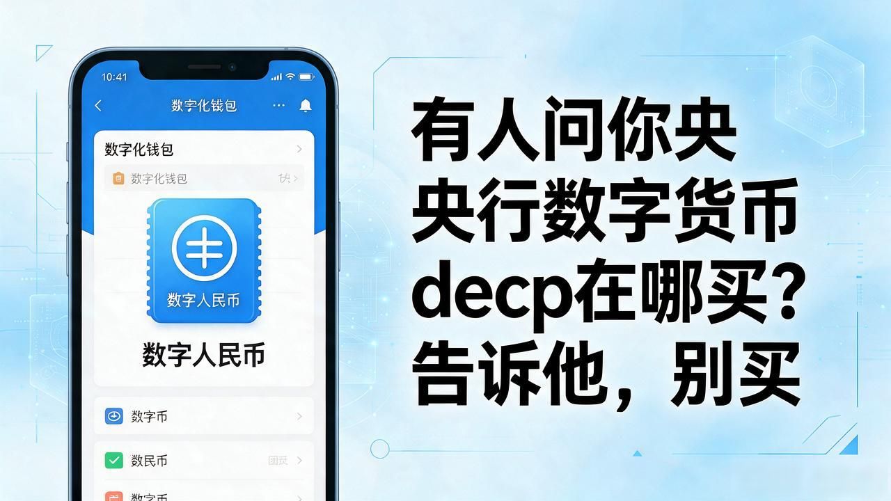有人问你央行数字货币decp在哪买？告诉他，别买