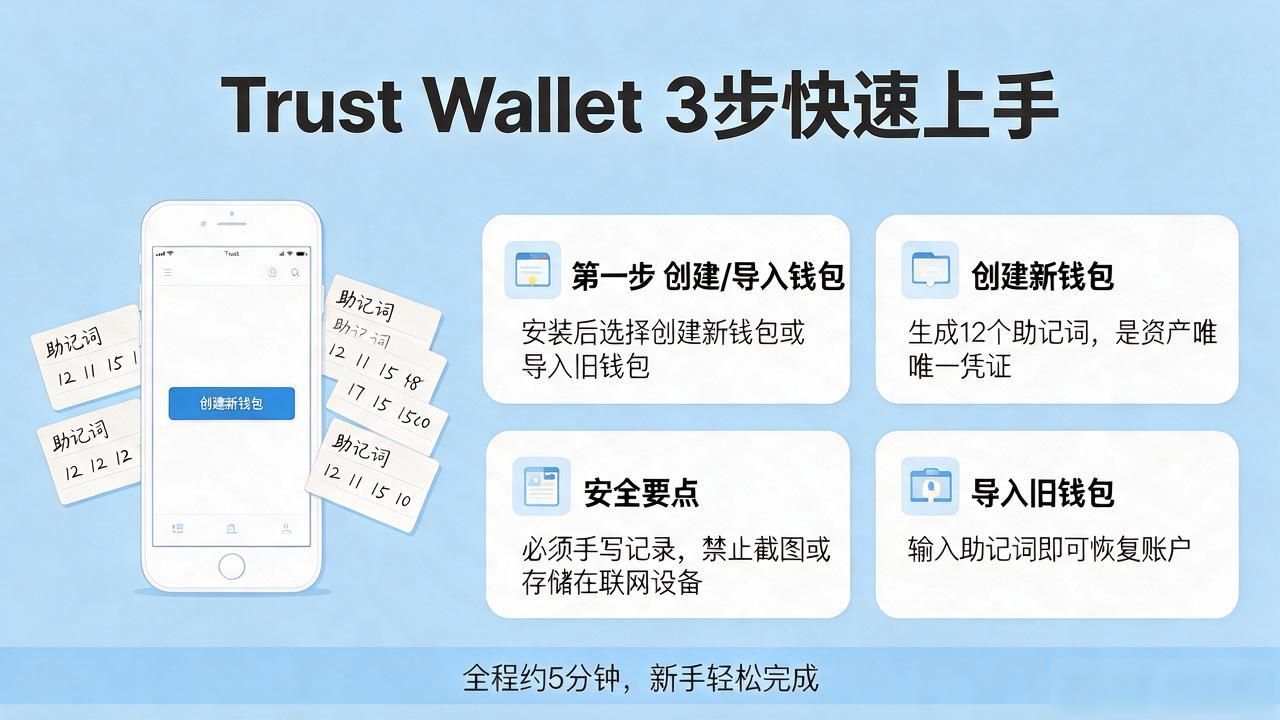 Trust Wallet下载教程：3步快速上手安全钱包