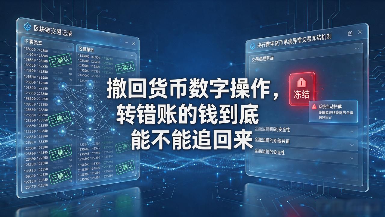 撤回货币数字操作,转错账的钱到底能不能追回来