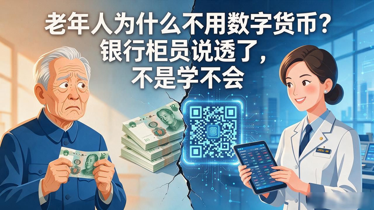老年人为什么不用数字货币？银行柜员说透了，不是学不会