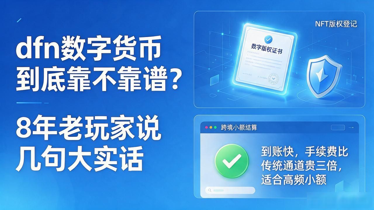dfn数字货币到底靠不靠谱？8年老玩家说几句大实话